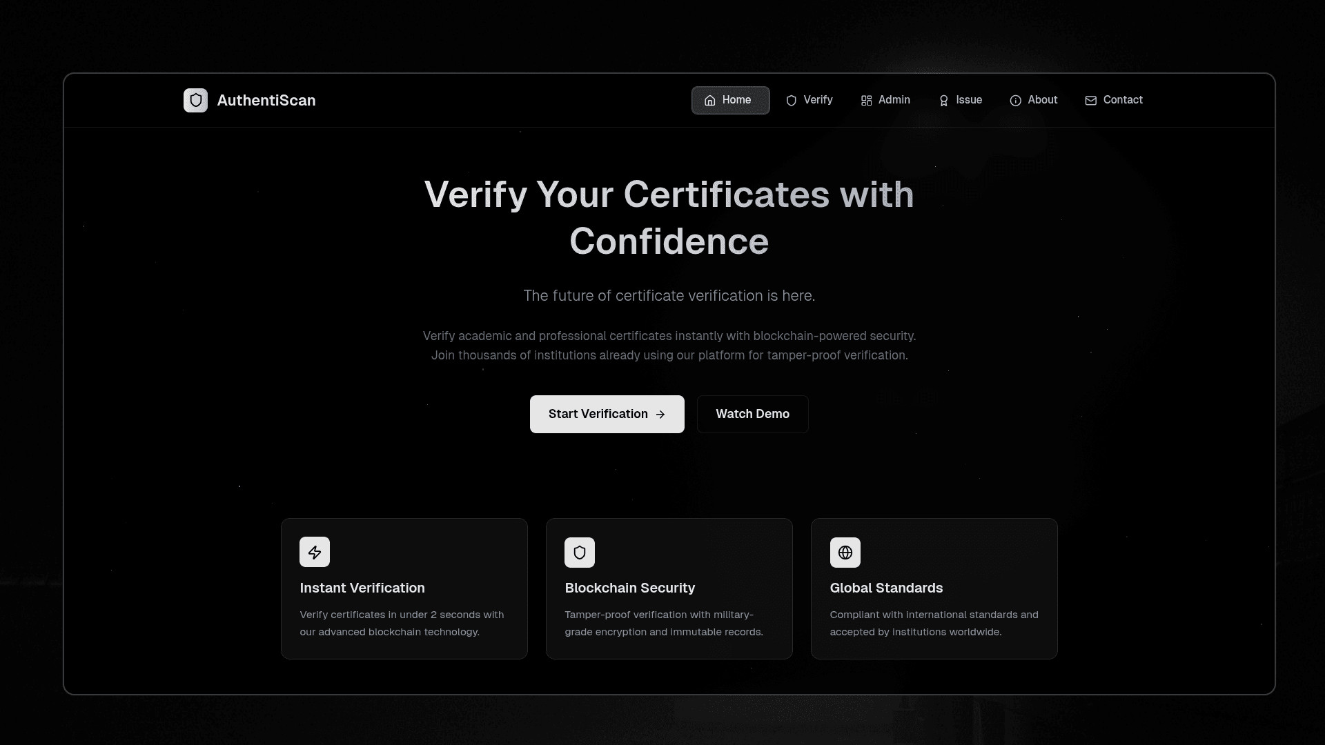 Authentiscan - Project Screenshot | Shekhr Dev Portfolio